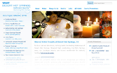 Visit Desert Hot Springs Website Display