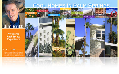 Cool Homes in Palm Springs Website Display
