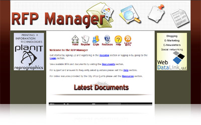 RFP Manager Websystem Display