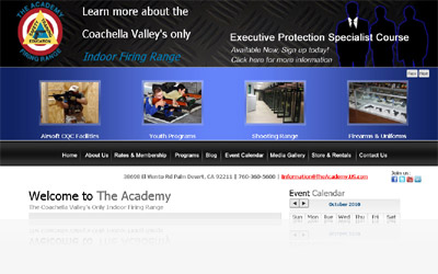 The Academy Firing Range Website Display
