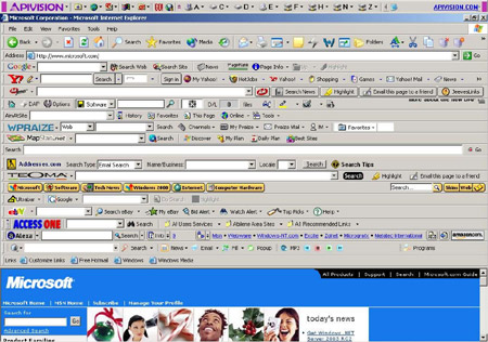 Too many Toolbars